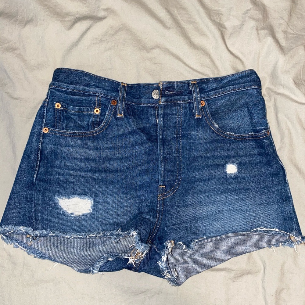 501 Levi High Waisted Shorts